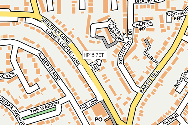 HP15 7ET map - OS OpenMap – Local (Ordnance Survey)