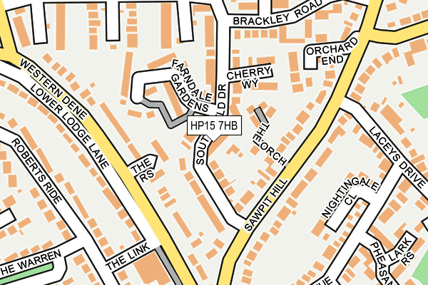 HP15 7HB map - OS OpenMap – Local (Ordnance Survey)