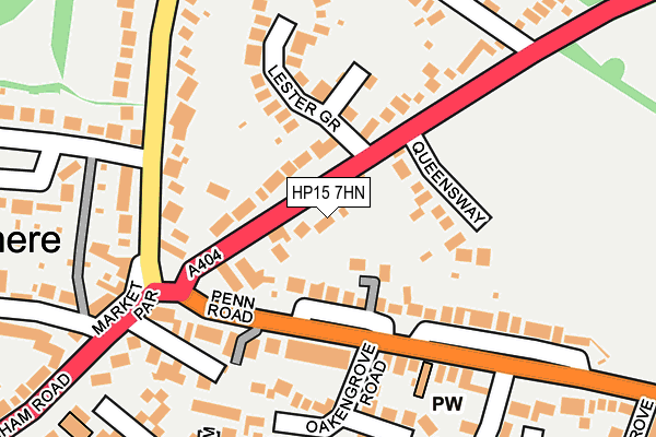 HP15 7HN map - OS OpenMap – Local (Ordnance Survey)