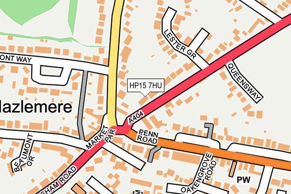 HP15 7HU map - OS OpenMap – Local (Ordnance Survey)