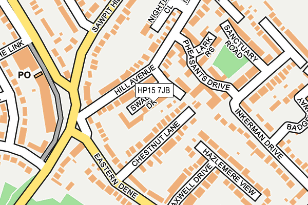 HP15 7JB map - OS OpenMap – Local (Ordnance Survey)