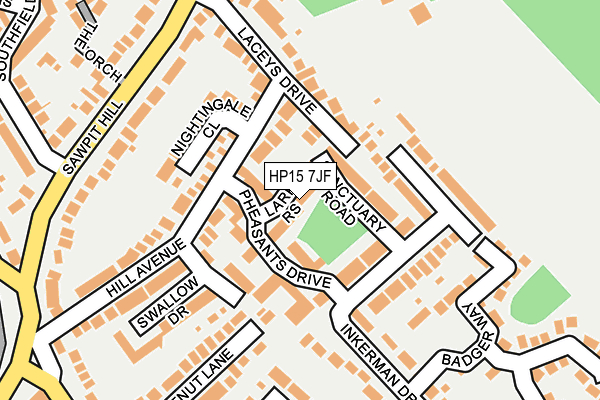 HP15 7JF map - OS OpenMap – Local (Ordnance Survey)