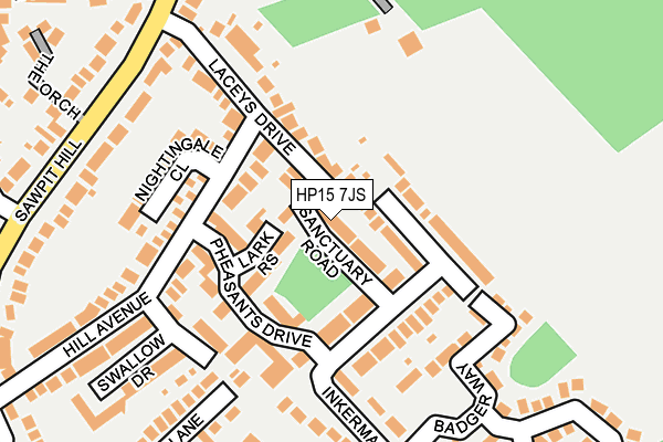 HP15 7JS map - OS OpenMap – Local (Ordnance Survey)