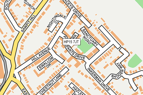 HP15 7JT map - OS OpenMap – Local (Ordnance Survey)