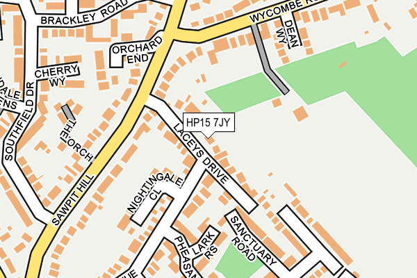 HP15 7JY map - OS OpenMap – Local (Ordnance Survey)
