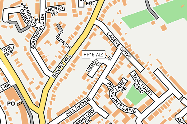 HP15 7JZ map - OS OpenMap – Local (Ordnance Survey)