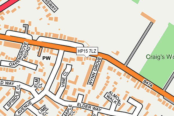 HP15 7LZ map - OS OpenMap – Local (Ordnance Survey)