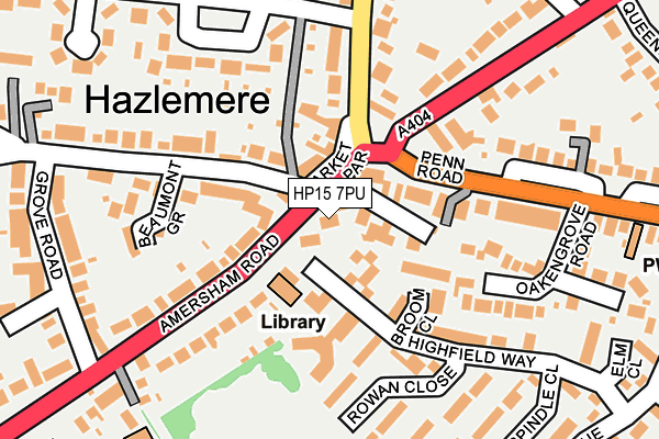 HP15 7PU map - OS OpenMap – Local (Ordnance Survey)