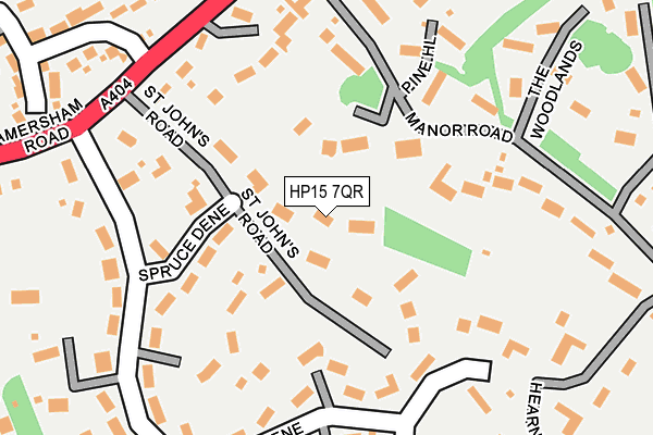 HP15 7QR map - OS OpenMap – Local (Ordnance Survey)