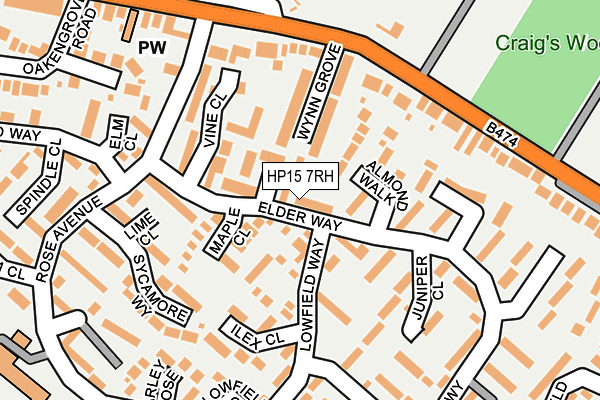 HP15 7RH map - OS OpenMap – Local (Ordnance Survey)