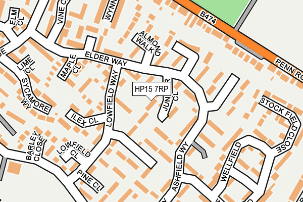 HP15 7RP map - OS OpenMap – Local (Ordnance Survey)
