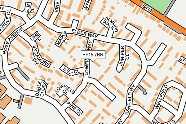 HP15 7RR map - OS OpenMap – Local (Ordnance Survey)