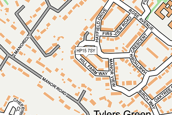 HP15 7SY map - OS OpenMap – Local (Ordnance Survey)