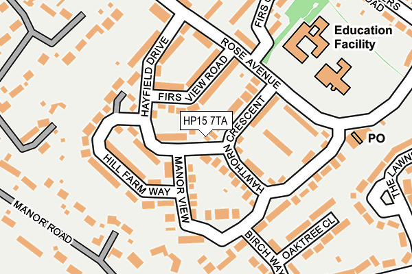 HP15 7TA map - OS OpenMap – Local (Ordnance Survey)