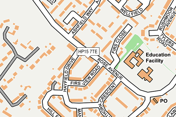 HP15 7TE map - OS OpenMap – Local (Ordnance Survey)