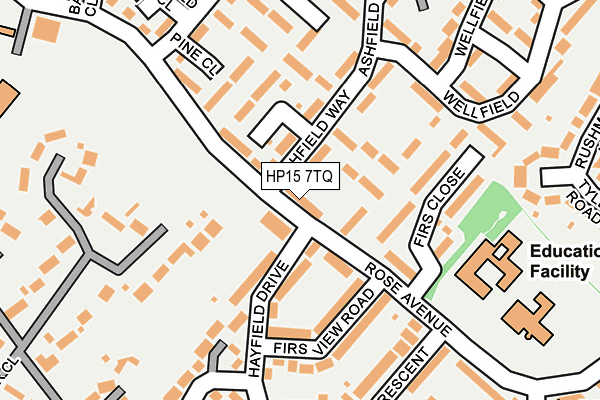 HP15 7TQ map - OS OpenMap – Local (Ordnance Survey)