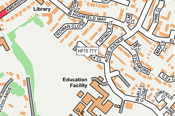 HP15 7TY map - OS OpenMap – Local (Ordnance Survey)