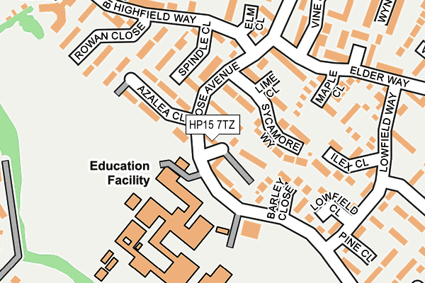 HP15 7TZ map - OS OpenMap – Local (Ordnance Survey)