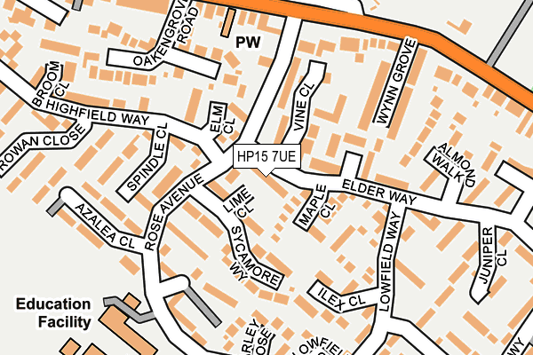 HP15 7UE map - OS OpenMap – Local (Ordnance Survey)