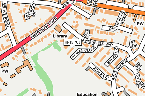 HP15 7UJ map - OS OpenMap – Local (Ordnance Survey)