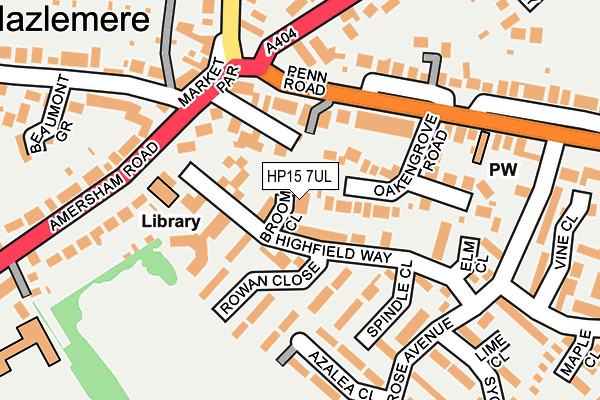 HP15 7UL map - OS OpenMap – Local (Ordnance Survey)