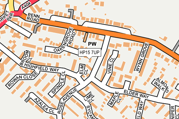 HP15 7UP map - OS OpenMap – Local (Ordnance Survey)