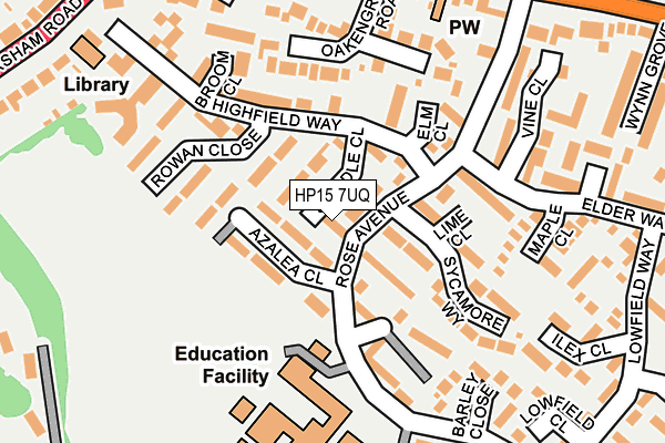 HP15 7UQ map - OS OpenMap – Local (Ordnance Survey)