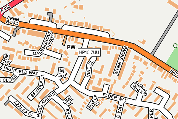 HP15 7UU map - OS OpenMap – Local (Ordnance Survey)