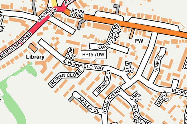 HP15 7UW map - OS OpenMap – Local (Ordnance Survey)