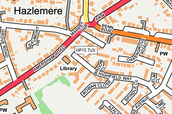 HP15 7UX map - OS OpenMap – Local (Ordnance Survey)