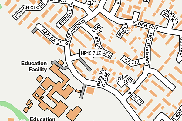 HP15 7UZ map - OS OpenMap – Local (Ordnance Survey)