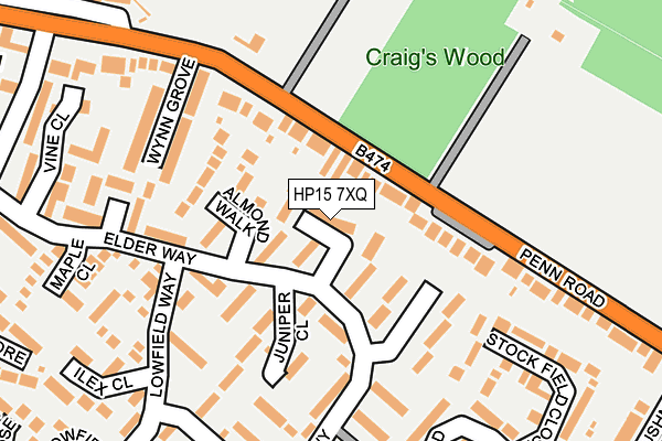 HP15 7XQ map - OS OpenMap – Local (Ordnance Survey)