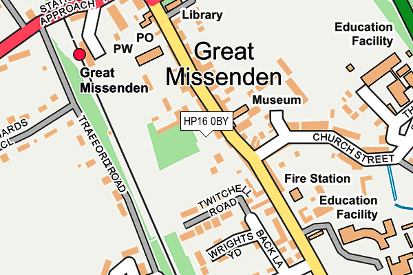 HP16 0BY map - OS OpenMap – Local (Ordnance Survey)