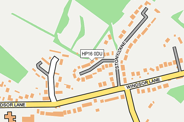 HP16 0DU map - OS OpenMap – Local (Ordnance Survey)