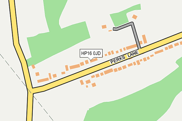 HP16 0JD map - OS OpenMap – Local (Ordnance Survey)