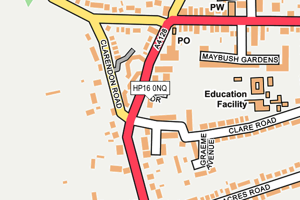 HP16 0NQ map - OS OpenMap – Local (Ordnance Survey)