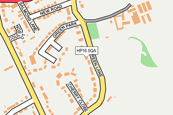 HP16 0QA map - OS OpenMap – Local (Ordnance Survey)