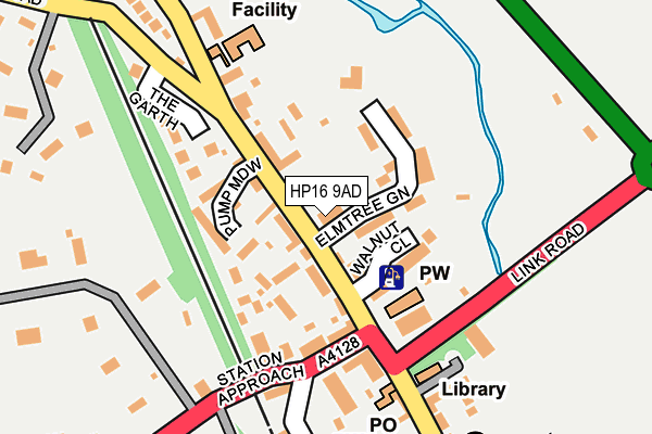 HP16 9AD map - OS OpenMap – Local (Ordnance Survey)