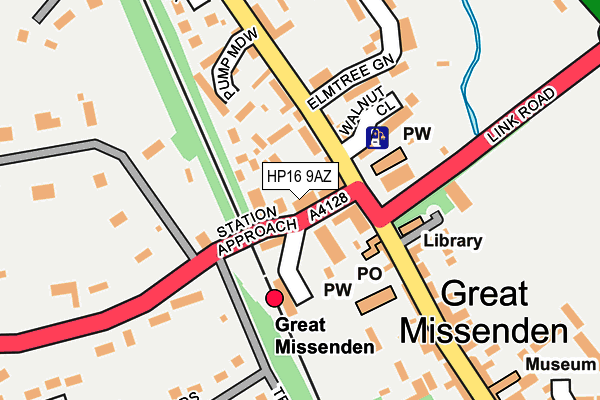 HP16 9AZ map - OS OpenMap – Local (Ordnance Survey)