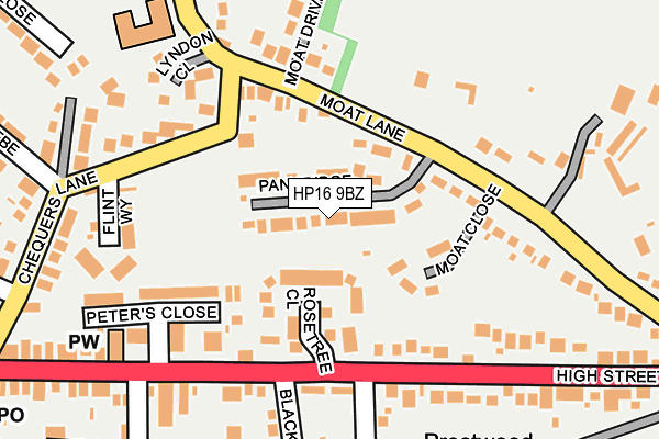 HP16 9BZ map - OS OpenMap – Local (Ordnance Survey)