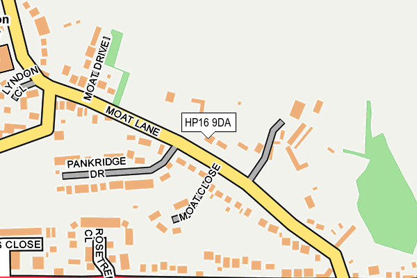 HP16 9DA map - OS OpenMap – Local (Ordnance Survey)