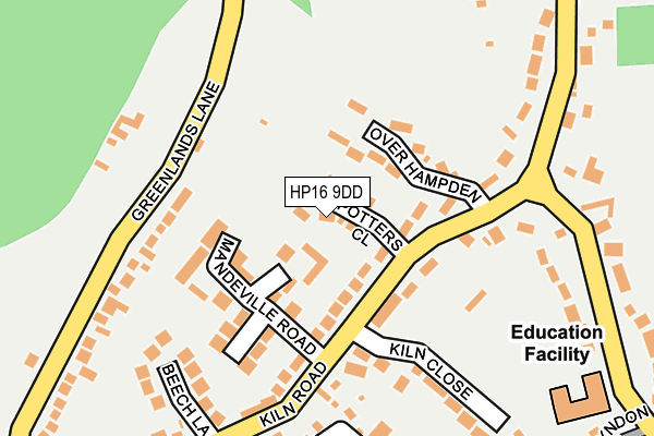 HP16 9DD map - OS OpenMap – Local (Ordnance Survey)
