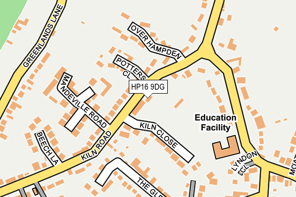 HP16 9DG map - OS OpenMap – Local (Ordnance Survey)