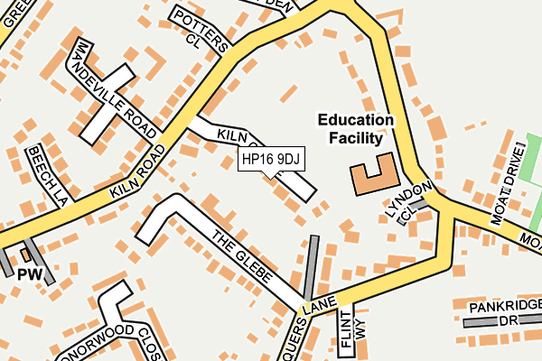 HP16 9DJ map - OS OpenMap – Local (Ordnance Survey)
