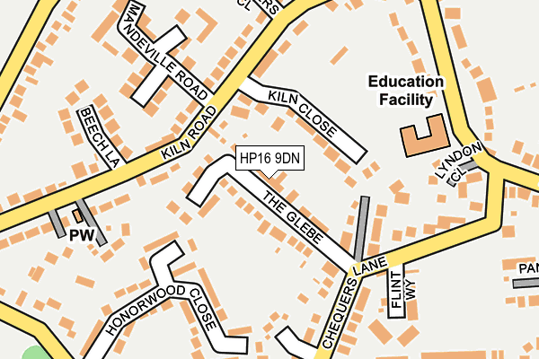HP16 9DN map - OS OpenMap – Local (Ordnance Survey)