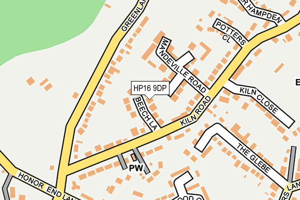 HP16 9DP map - OS OpenMap – Local (Ordnance Survey)