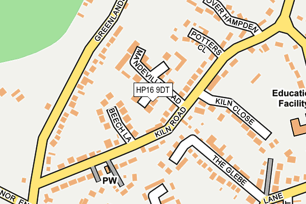 HP16 9DT map - OS OpenMap – Local (Ordnance Survey)
