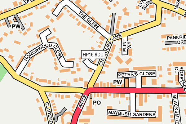 HP16 9DU map - OS OpenMap – Local (Ordnance Survey)