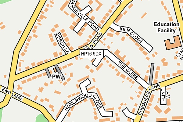 HP16 9DX map - OS OpenMap – Local (Ordnance Survey)