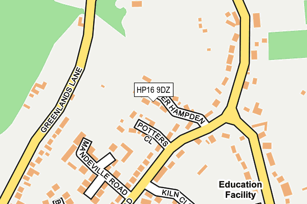 HP16 9DZ map - OS OpenMap – Local (Ordnance Survey)